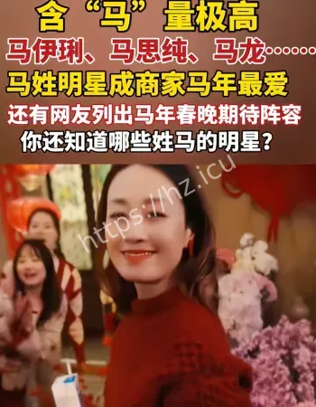 姓马的艺人